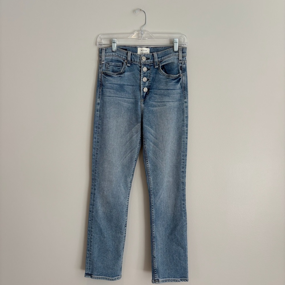 McGuire Denim Valletta Straight  High Rise Light Blue Denim Jeans